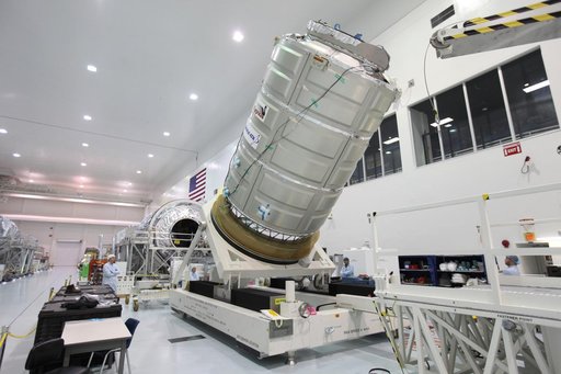 OA-7 Cargo Module Rotate to Vertical