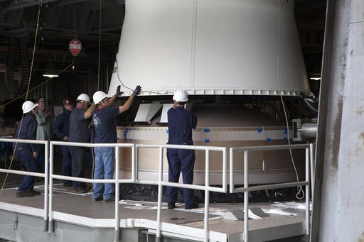 OA-7 Atlas V Centaur Stage Lift and Mate to Booster