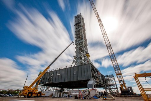 Long Exposure Photos of Mobile Launcher