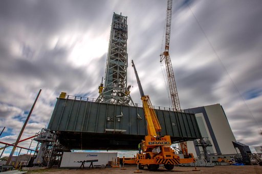 Long Exposure Photos of Mobile Launcher