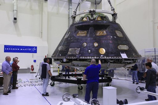 EFT-1 Crew Module preparations to move to KSC Visitor Complex
