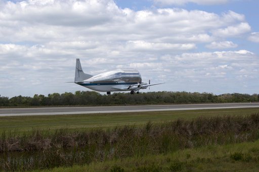 Orion EM-1 Crew Module Structural Test Article loaded onto Guppy