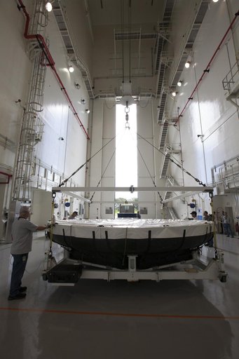 Orion EFT-1 Heat Shield Move from LASF to VAB Highbay 2