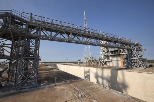 Final Flame Trench Brick Installation at Launch Pad 39B