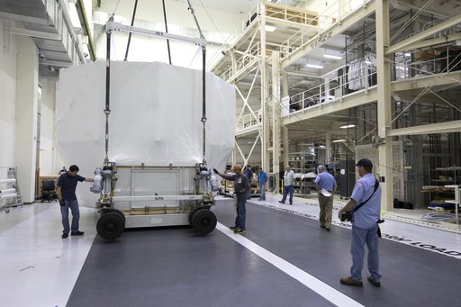 European Service Module-Structural Test Article Load onto Transp