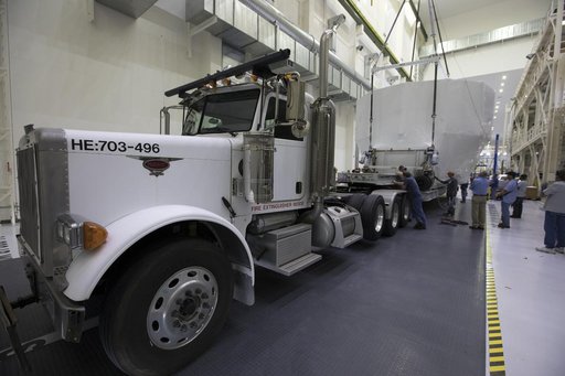 European Service Module-Structural Test Article Load onto Transp