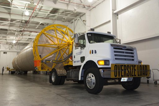 TDRS-M Atlas V First Stage Booster Transport from ASOC to VIF
