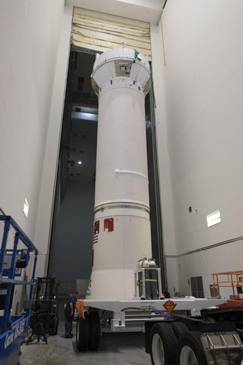 TDRS-M Atlas V Second Stage Centaur Transport from DOC to VIF