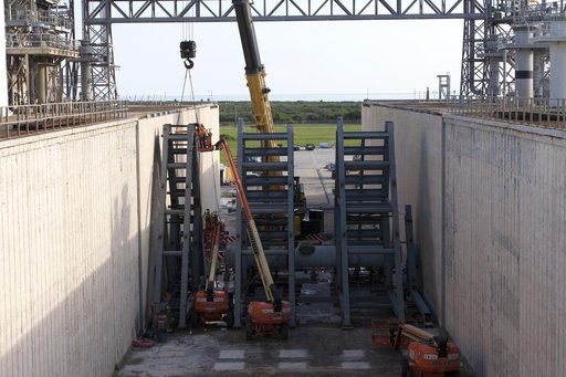 Pad 39B Flame Deflector Installation