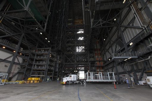SLS Booster Engine Service Platforms Delivery