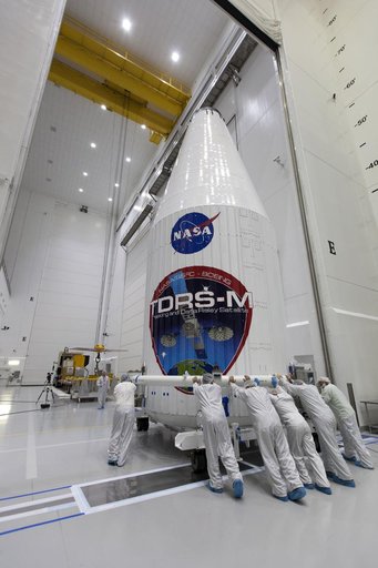 TDRS-M Spacecraft Lift to Transport Vehicle