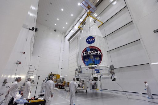 TDRS-M Spacecraft Lift to Transport Vehicle
