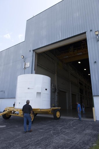 Orion EM-1 Forward Skirt Move from Hangar AF to BFF