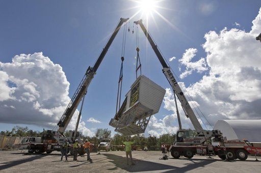 Mobile Launcher Crew Access Arm Prep for Transport to Kennedy Sp