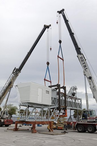 Mobile Launcher Crew Access Arm Transport from Cocoa FL to KSC