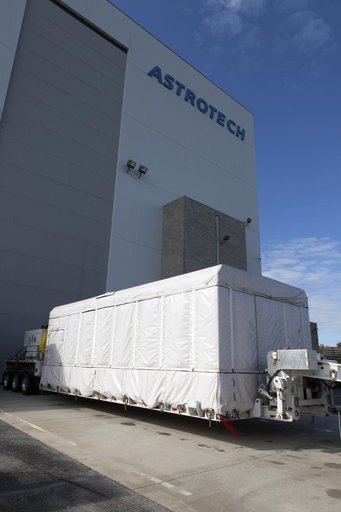 GOES-S Arrival at Astrotech Space Operations