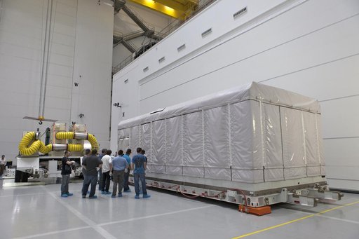GOES-S Arrival at Astrotech Space Operations