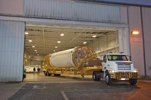 GOES-S Atlas V Centaur Stage Transport from ASOC to DOC