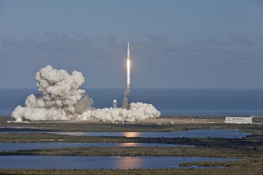 SpaceX Falcon Heavy Demo Flight - Liftoff