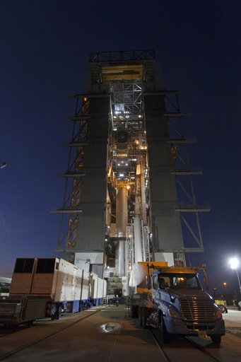 GOES-S Atlas V Last SRB Lift to Booster