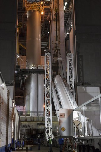 GOES-S Atlas V Last SRB Lift to Booster