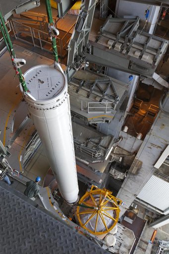 GOES-S Atlas V Last SRB Lift to Booster
