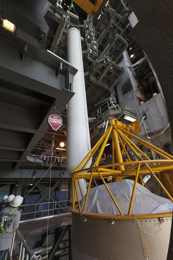 GOES-S Atlas V Last SRB Lift to Booster