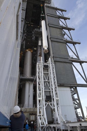 GOES-S Atlas V Last SRB Lift to Booster