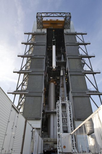 GOES-S Atlas V Last SRB Lift to Booster