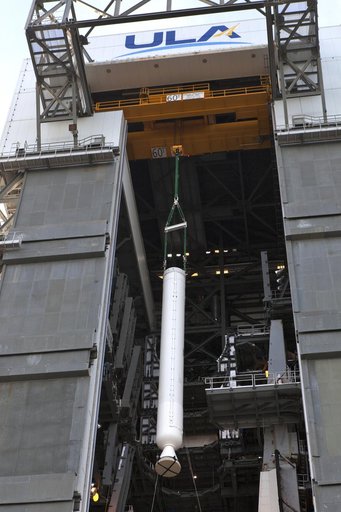 GOES-S Atlas V Last SRB Lift to Booster