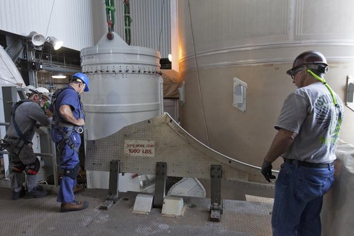 GOES-S Atlas V Last SRB Lift to Booster