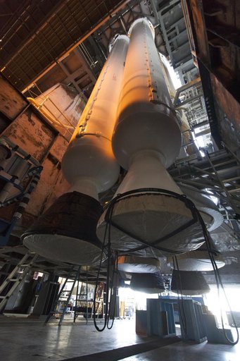 GOES-S Atlas V Last SRB Lift to Booster