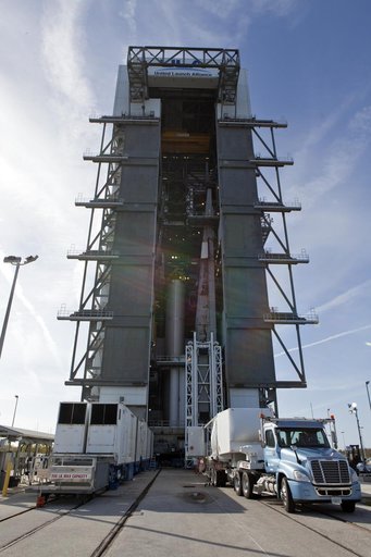 GOES-S Atlas V Last SRB Lift to Booster