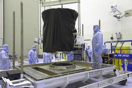 TESS Spacecraft Lift to Work Stand