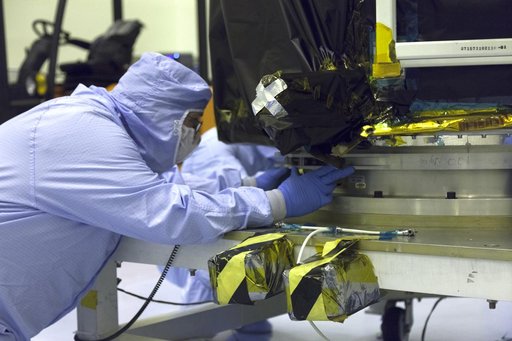 TESS Spacecraft Lift to Work Stand