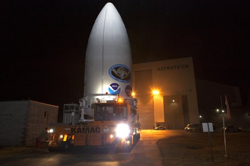 GOES-S Spacecraft Transport from Astrotech to Pad 41