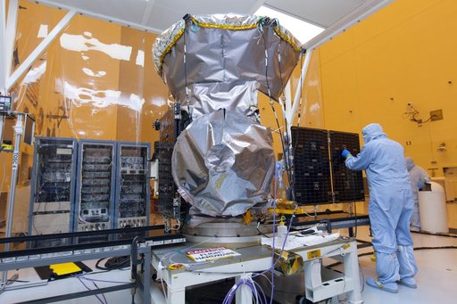 TESS Spacecraft Solar Panel Array Deployment Testing