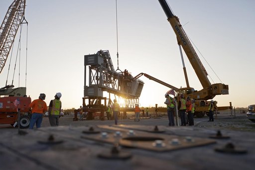 Crew Access Arm Installation onto Mobile Launcher