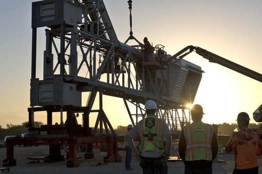 Crew Access Arm Installation onto Mobile Launcher