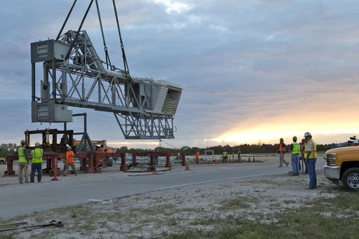 Crew Access Arm Installation onto Mobile Launcher