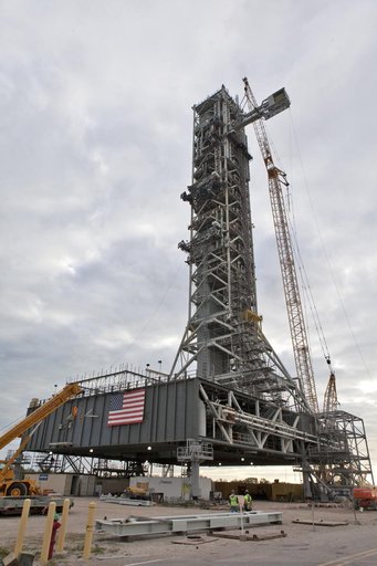 Crew Access Arm Installation onto Mobile Launcher