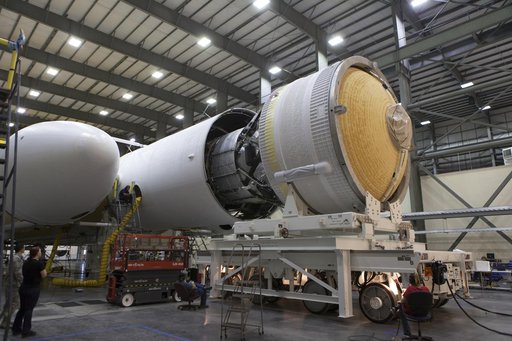 Delta IV Heavy Centaur Stage Mate to Booster - Parker Solar Prob