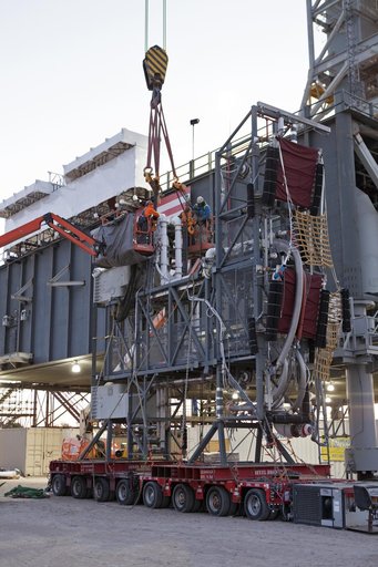 ICPSU Install onto Mobile Launcher - Preps for Lift