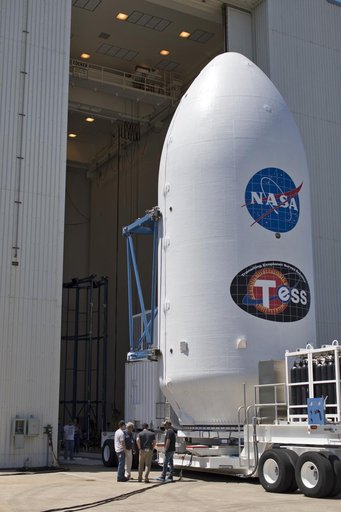 SpaceX TESS Fairing Move