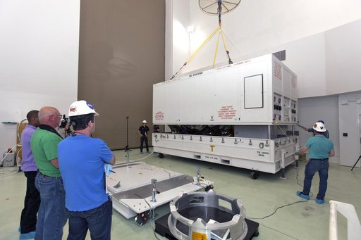 Parker Solar Probe Spacecraft Uncratin, Move to Highbay and Unba