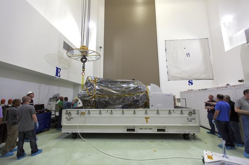 Parker Solar Probe Spacecraft Uncratin, Move to Highbay and Unba