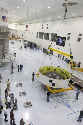 Orion Stage Adapter (OSA) Lift in High Bay
