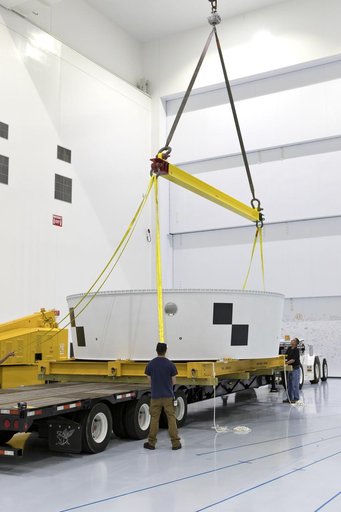 Orion Stage Adapter (OSA) Lift in High Bay