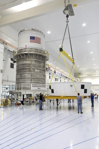 Orion Stage Adapter (OSA) Lift in High Bay