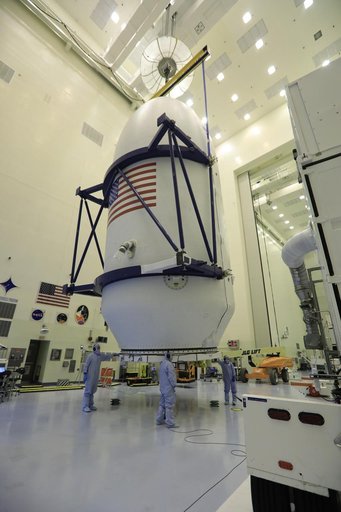 SpaceX TESS Payload Lift to Trailer; Prep for Transport to LC 40